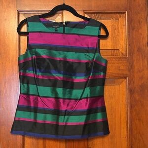 Talbots Vibrant Striped Sleeveless Top